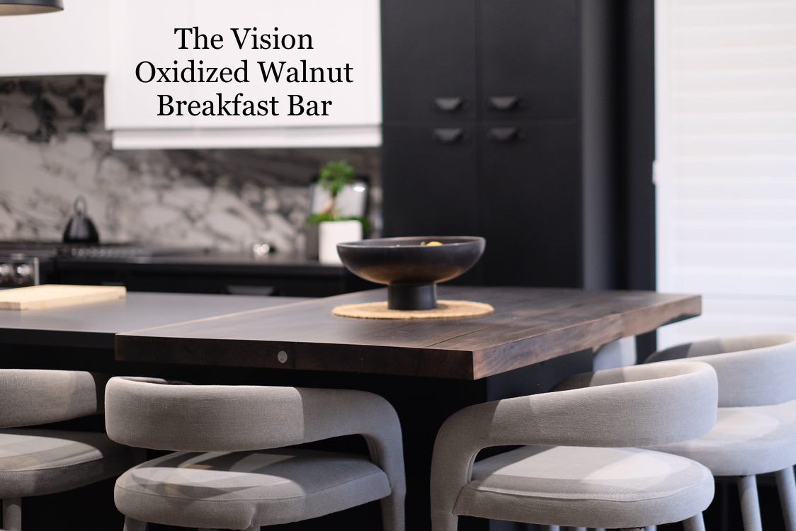 Walnut breakfast bar table discount