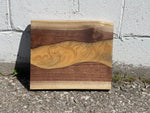 Black Walnut River Board with Golden Honey Epoxy Charcuterie Board