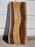 Black Walnut River Board with Golden Honey Epoxy Charcuterie Board
