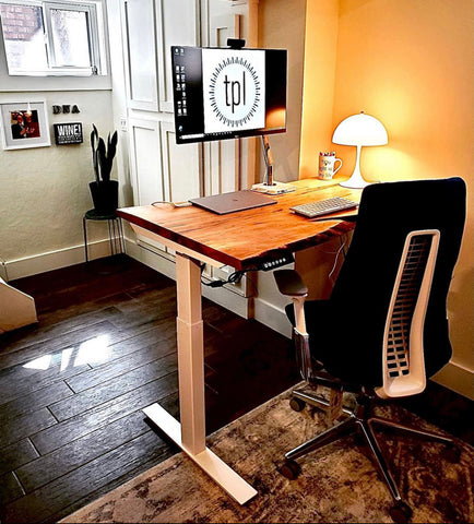 The President - Hard Maple Adjustable Height Desk