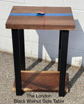 The London - Black Walnut River Side Table
