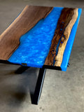 Black Walnut & Royal Blue Epoxy Coffee Table