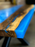 Black Walnut & Royal Blue Epoxy Coffee Table