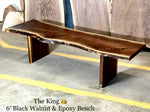 The King - 6’ Black Walnut Bench