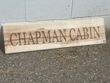 Chapman Cabin Cottage Sign