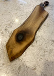 Black Walnut Charcuterie Board with Handle & Pop of Epoxy