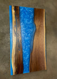 Black Walnut & Royal Blue Epoxy Coffee Table