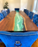 The Bollywed - 12’ Black Walnut Ocean Dining Table