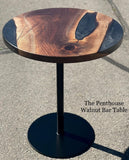 The Penthouse - Black Walnut Bar Table