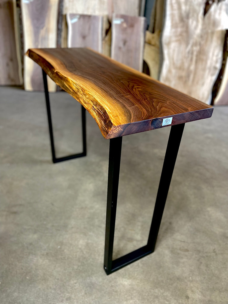 Black walnut console table deals
