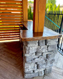 The Oasis - Black Walnut Outdoor Bar