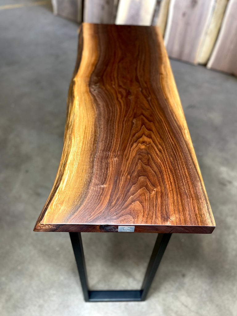 The Caramel Black Walnut Console Table Weezel s Wood Working