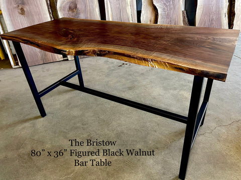 The Bristow - Black Walnut Bar Table