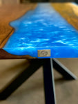 Black Walnut & Royal Blue Epoxy Coffee Table
